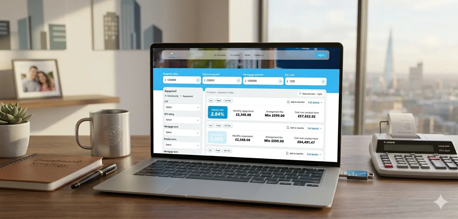 Buy-to-let mortgage calculator UK — estimate costs and source live lender products